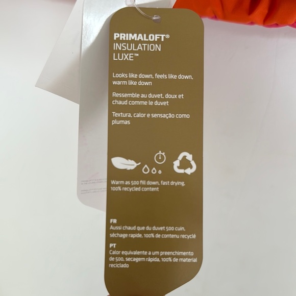 Crescita Kids Pink/Orange Puffer Jacket L - Picture 8 of 10